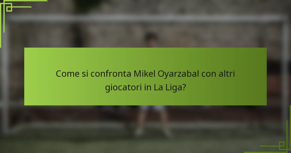 Come si confronta Mikel Oyarzabal con altri giocatori in La Liga?